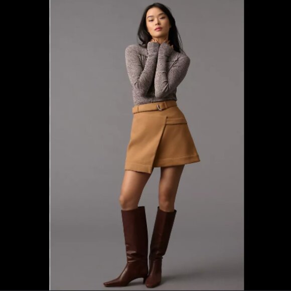 Brand New Maeve Belted Wrap Mini Skirt - Picture 1 of 8